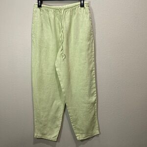 Hot Cotton by Mark Wear pastel lime linen pants